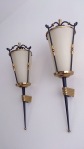 Arlus steel and brass sconces