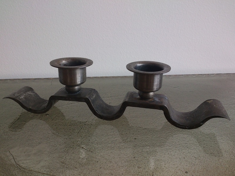 cast iron candle holder by Charles Piguet - France 1950's